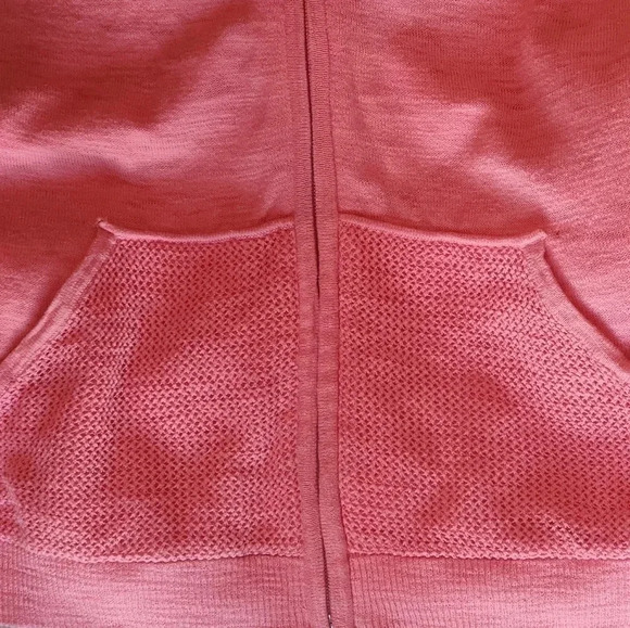 Weekends by Chico's coral lightweight sweater jacket w/ contrasting knits Size 1 - Picture 4 of 9